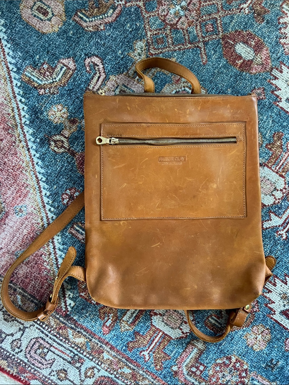 Parker Clay Leather Backpack